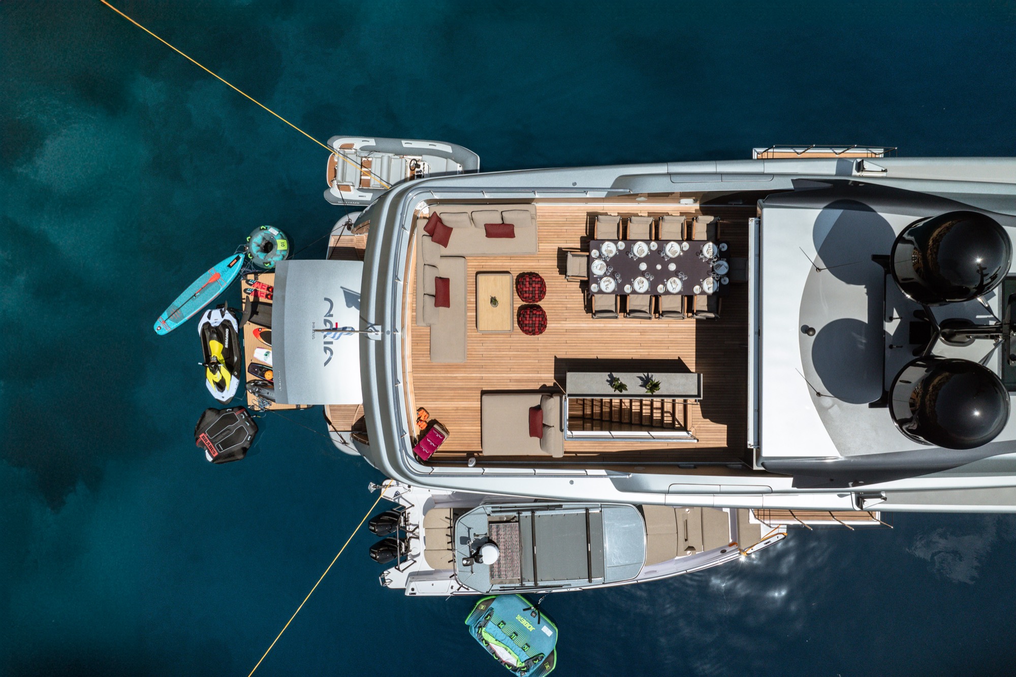 Aerial deck view